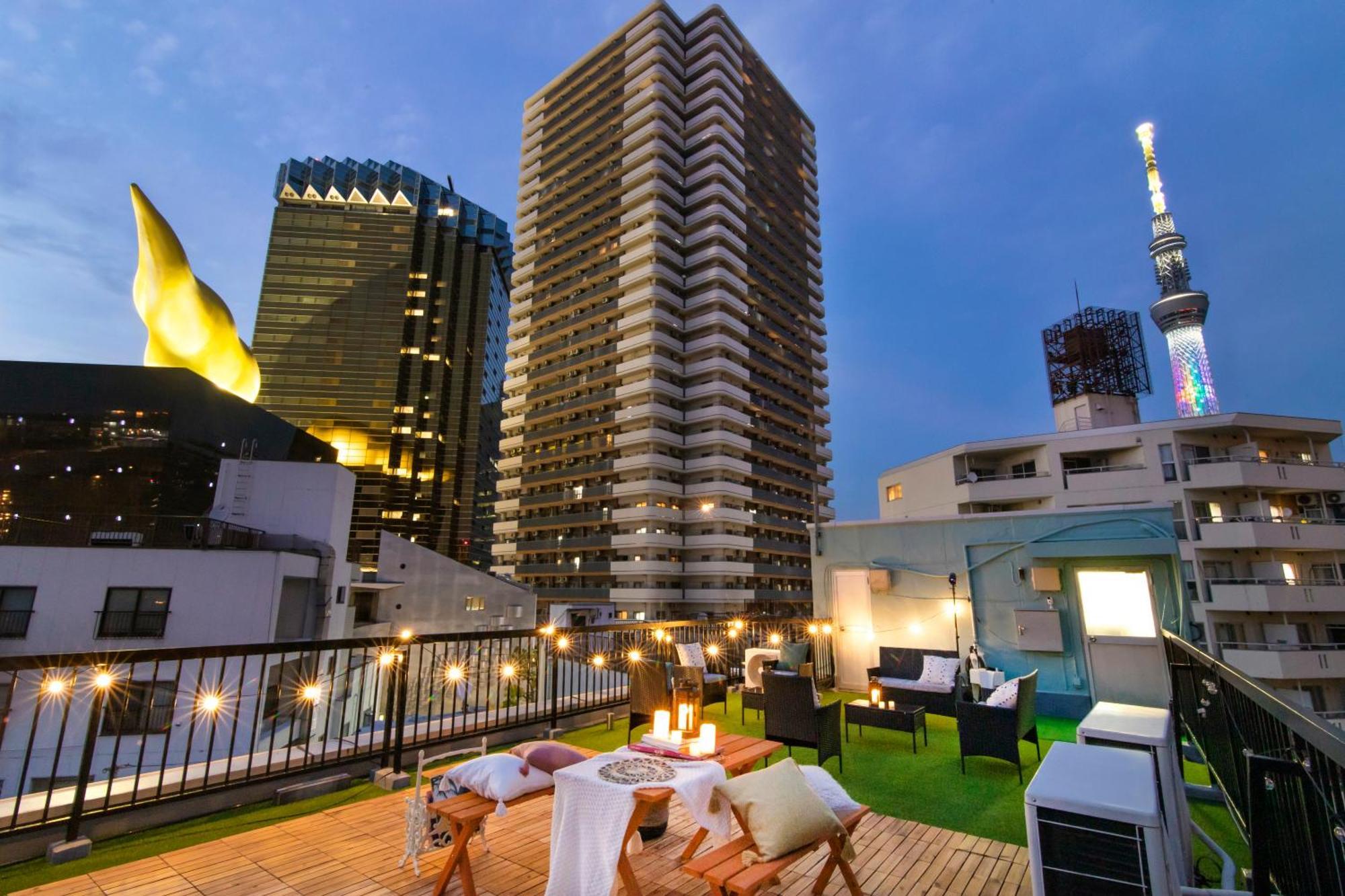 【5/24New Open】浅草徒歩3分/Max9名/無料駐車場/渋谷直通 Apartment Tokio Exterior foto